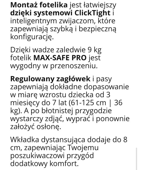 Britax romer max safe pro fotelik