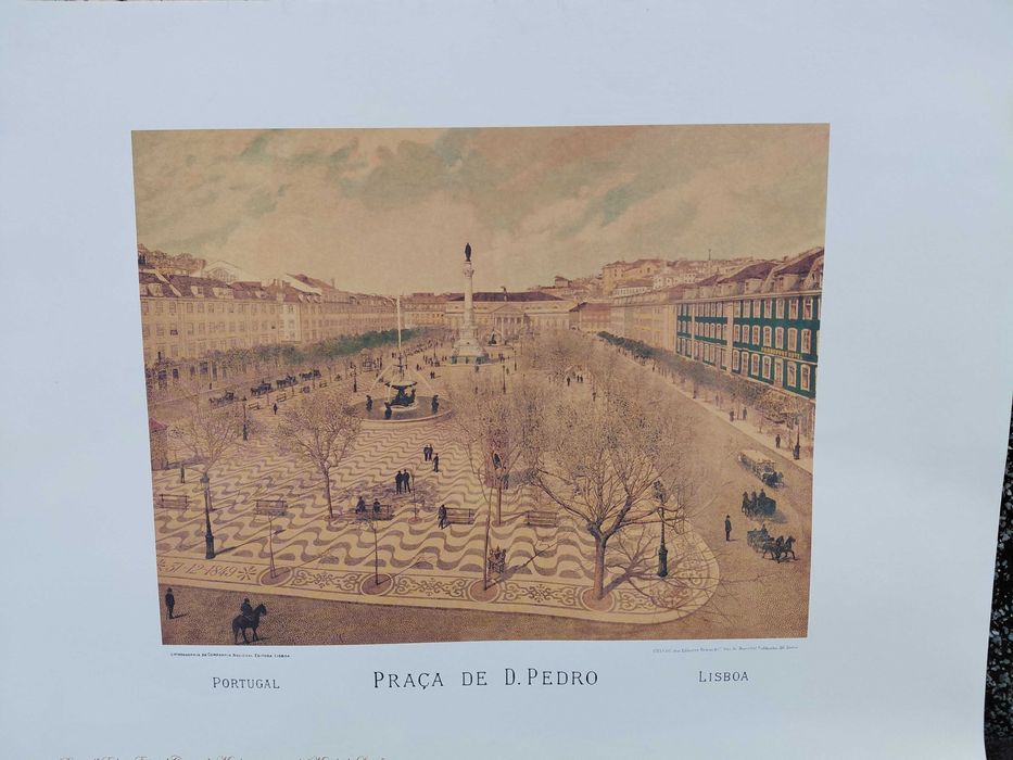 Serigrafia Antiga do Rossio para Quadro