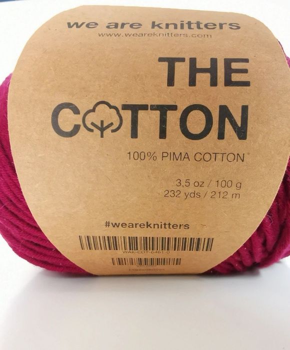 100% pima cotton wak kolor wino 100 gram