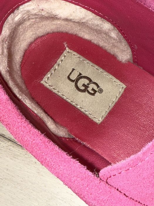 Ugg Leather Flats Shoes. Угі шкіряні рожеві, взуття жіноче