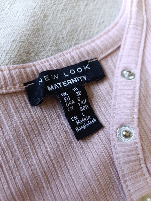 Рожева сукня міді в рубчик для вагітних і годуючих New Look Maternity, плаття-майка, розмір S- M