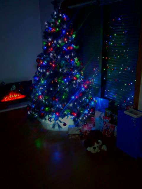 Lareira contemporânea suspensa - (eléctrica).