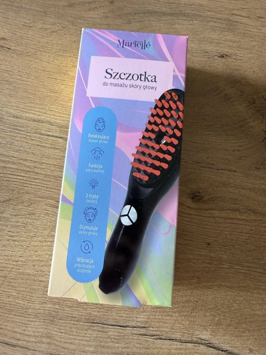 Nowa szczotka LED do masażu skóry głowy