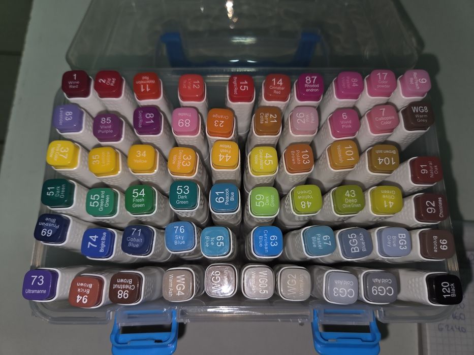 60 marcadores base de água de ponta dupla