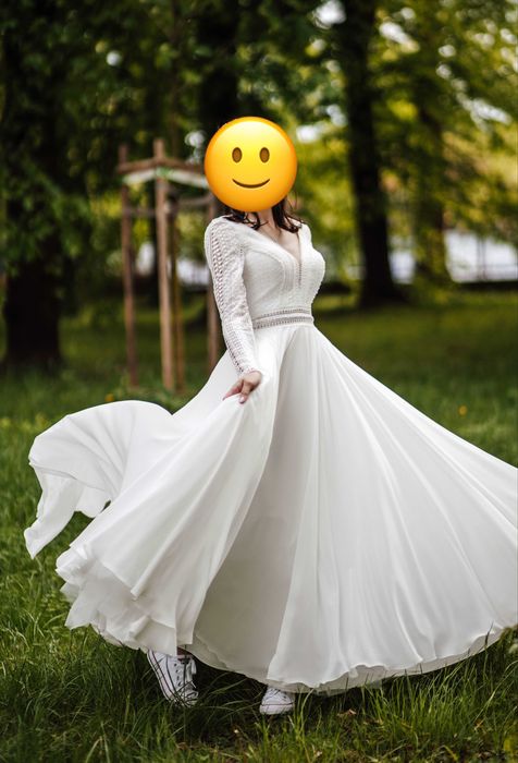Suknia ślubna szyta na miarę XS/S 34/36