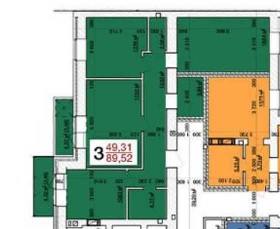 Продаж 3-кімн. квартири 90 м² у новобудові