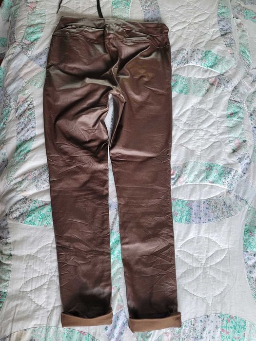 Eleganckie Spodnie Woskowane Rurki 40/L,42/XL