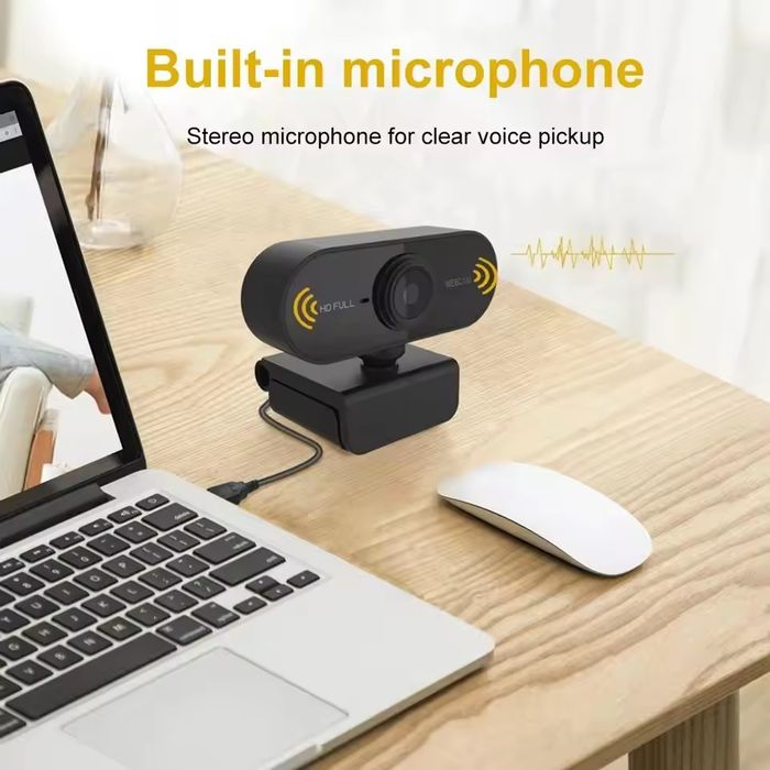 Câmera HD 1080p NOVA com Microfone USB Computador Windows Mac Webcam