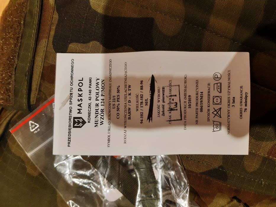Mundur połowy róż M/L  wz 124 P/MON