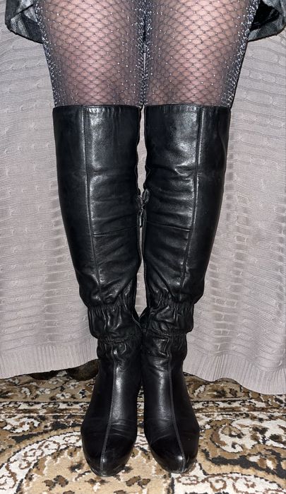 Ботфорты кожа