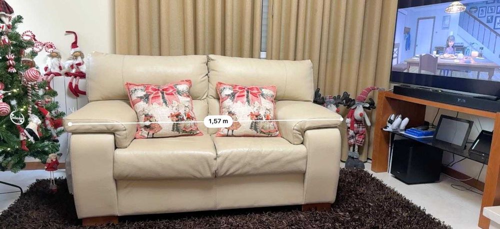 Sofá em Pele genuína