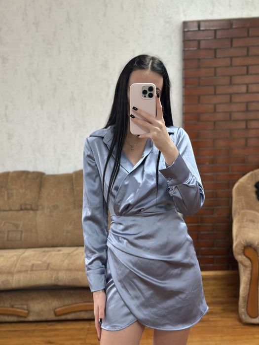 Сукня zara атласна