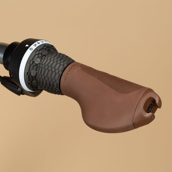 BICICLETA DE CIDADE ELOPS 520 QUADRO ALTO CAQUI