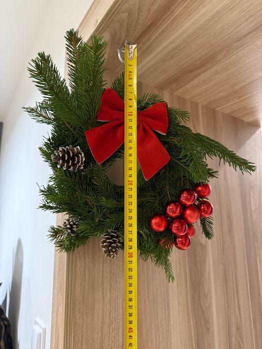 Wianek bożonarodzeniowy z gałązek świerkowych. Naturalny. Handmade.