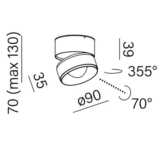 Reflektor biały AQFORM QRLED next