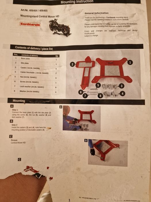 Rampa mover moto - suporte com rodas