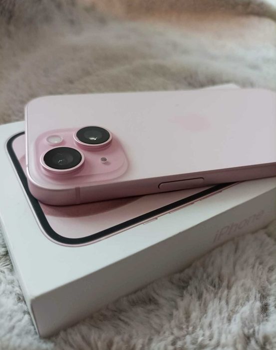 iPhone 15 128gb Pink, bateria100%. Stan Idealny