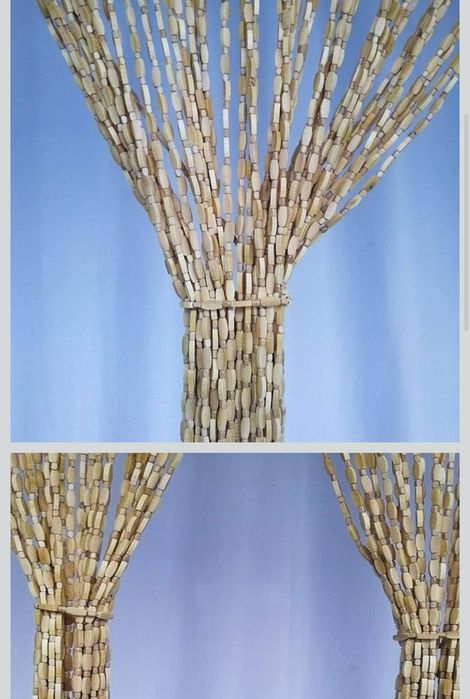 Zasłona  Drzwiowa  z Koralików bambusowych  90x200 bamboo