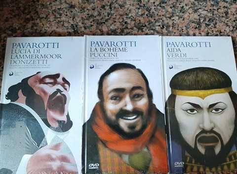 Conjunto de 3 dvds  Luciano Pavarotti  - Selados