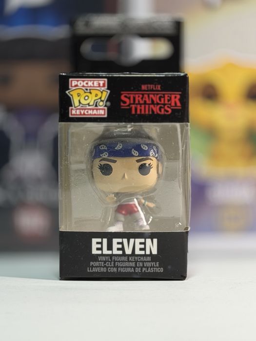 Оригінальний колекційний брелок Funko Pop Keychain Eleven Одинадцята Stranger Things Дивні Дива Фанко Поп Брелок Фігурка Містика Серіал Подарунок