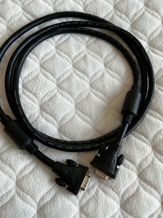 Kabel do monitora VGA-VGA, wysoka jakość, 1.8 m