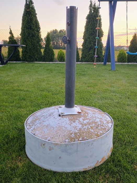 betonowy krąg do parasola ogrodowego