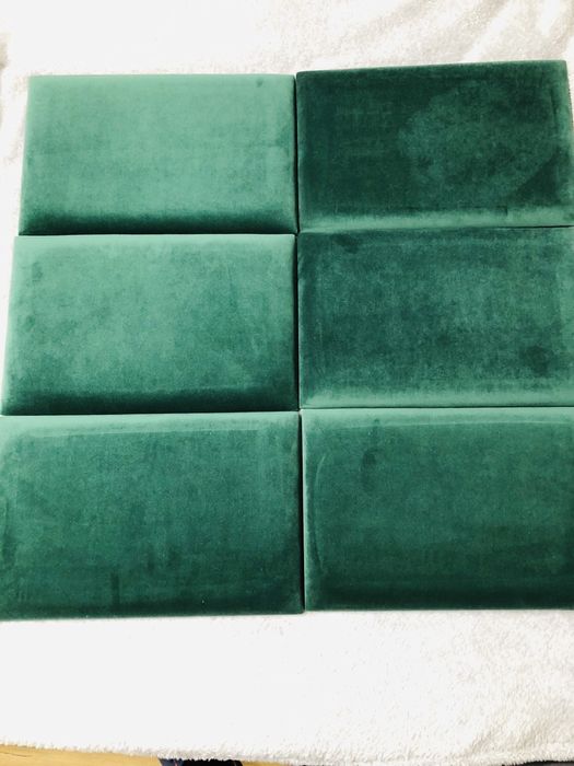 Panele ścienne tapicerowane butelkowa zieleń