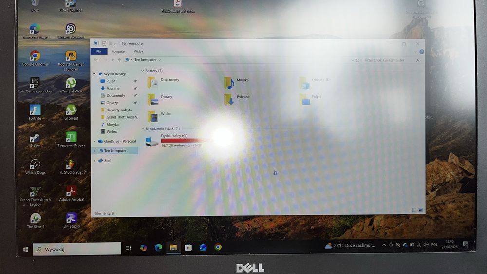 Laptop DELL Precision 3510 Intel Core i7, 16 GB RAM, 500 GB SSD