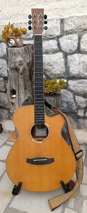 Fantástico Violão / Guitarra Electro Acústico Tanglewood + Bag + Strap - Handcrafted