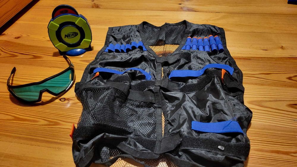 Nerf dodatki kamizelka tarcza okulary