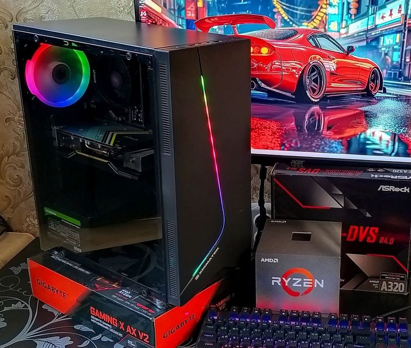 ПК RX5600XT+ Ryzen 5 3500+ 8/16gb DDR4 игровой компьютер AM4