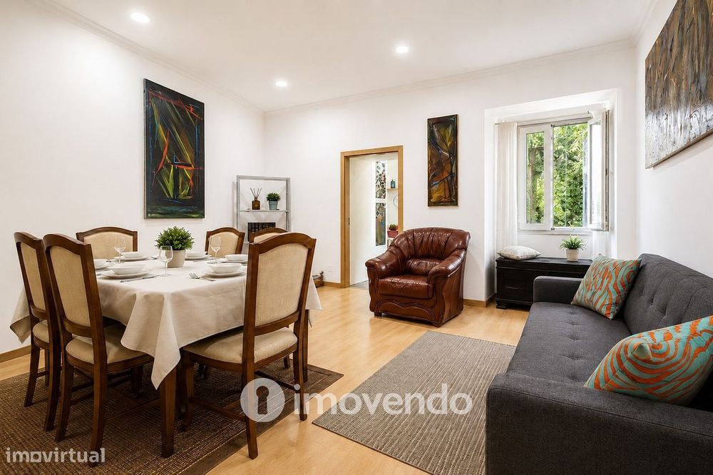 Apartamento T3 remodelado, mobilado e equipado, no centro de Lisboa