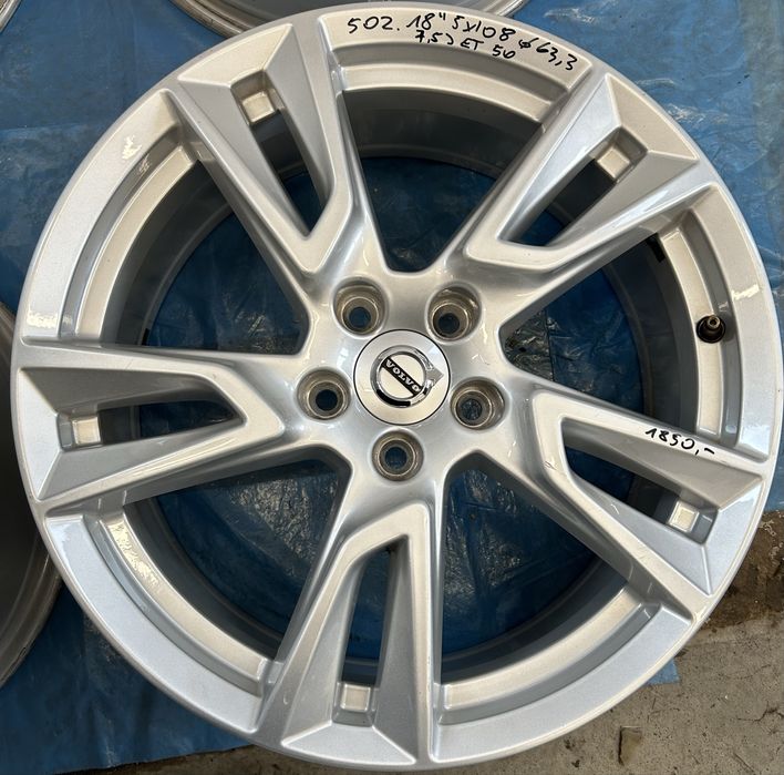 502 Felgi Aluminiowe Oryginał VOLVO R 18 5x108 otwór 63,3 Bardzo Ładne