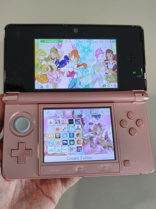 Nintendo 3DS Rosa Desbloqueada Homebrew