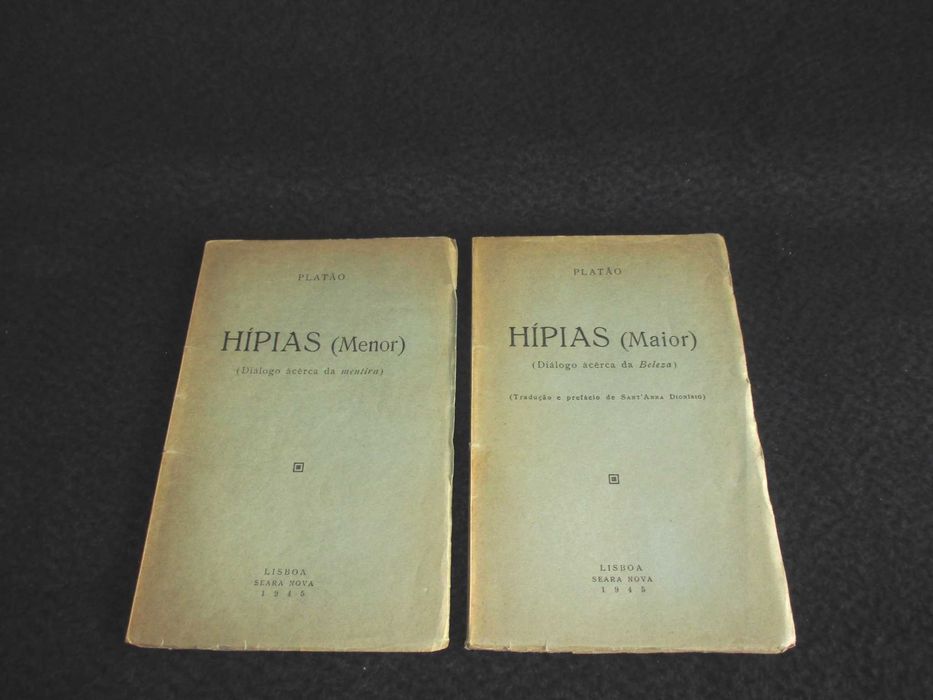 Livros Hípias Diálogo acerca da Beleza e da Mentira Platão 1945