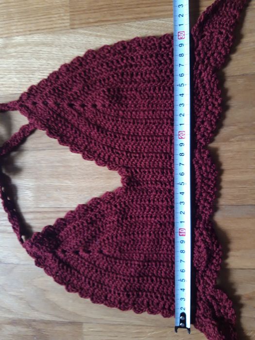 Conjunto de biquini de malha de cor bordeaux - NOVO!