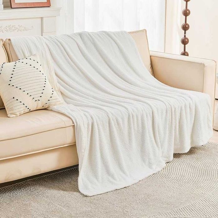 Koc Bawełniany Muślinowy EMME 150x200cm – Kremowy, 100% Bawełna
