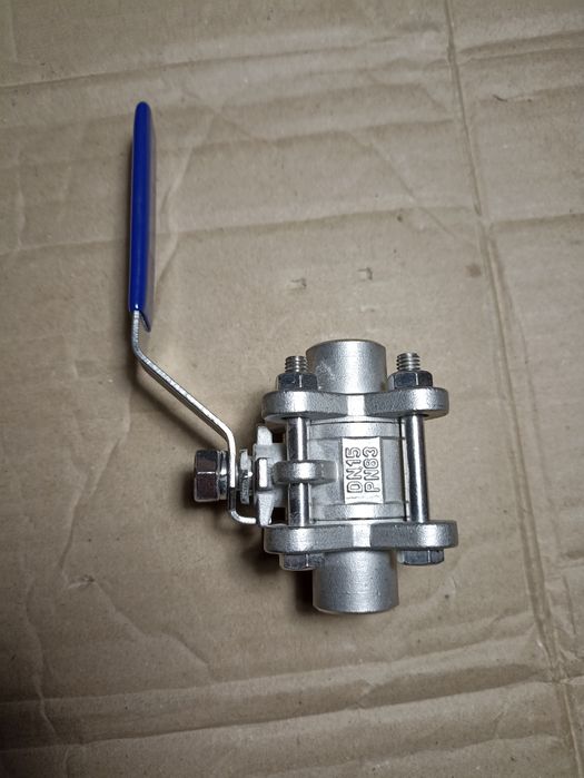 Кран шаровый нержавеющий трехсоставной приварной DN 15