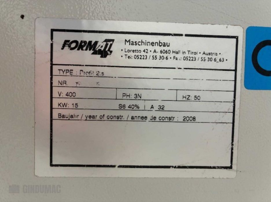 Centrum obróbcze CNC FELDER FORMAT 4 Profit 2.s (2008)