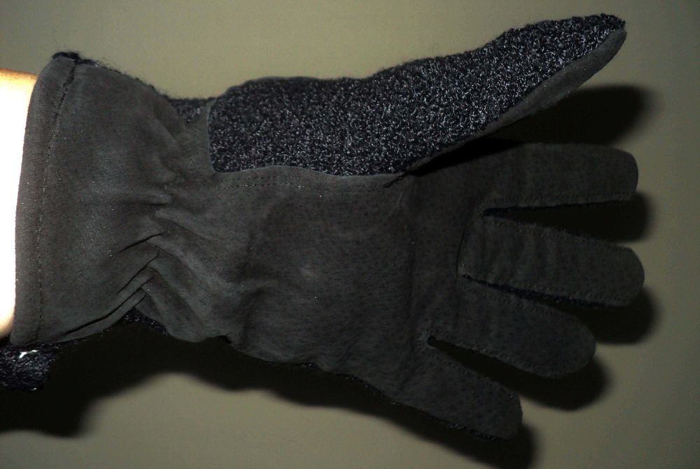 Nowe męskie zimowe rękawice boukle i skóra