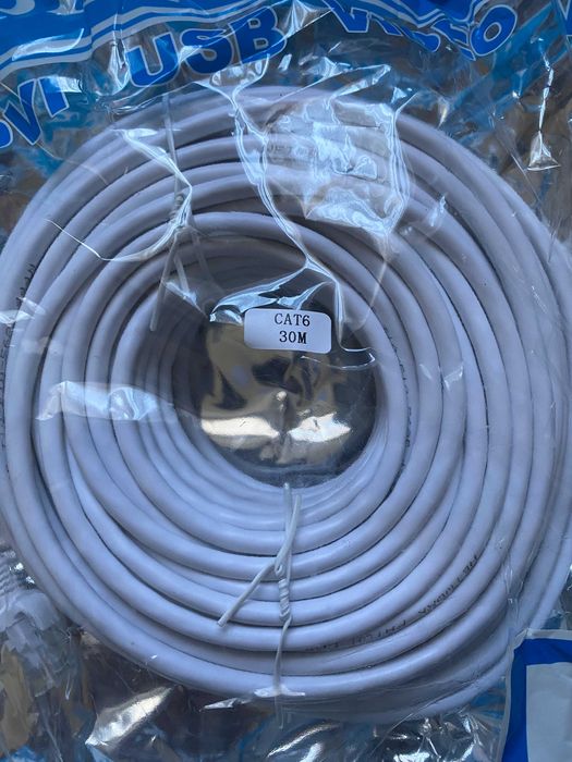 Інтернет-кабель,патч корд, мережевий кабель 30 м Cat 6