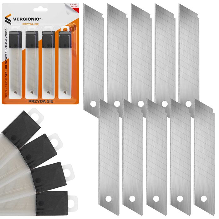 Ostrza łamane 18 mm do noża tapeciaka komplet 40 sztuk