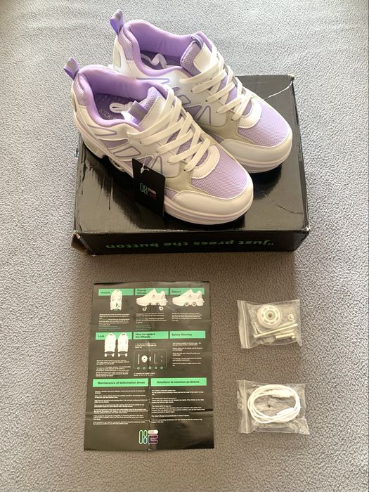 Tênis Patins 2 em 1 - Retrátil com LED Novo