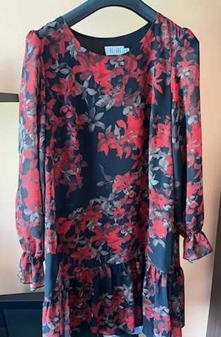 Sukienka letnia na podszewce, rozmiar 42