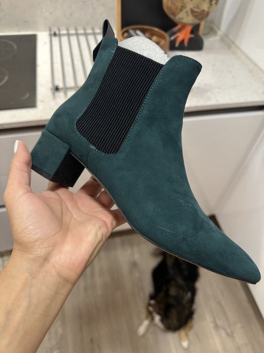 Botins Veludo Verde
