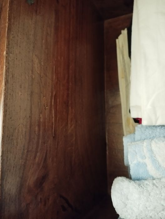 Arca em madeira com relevo