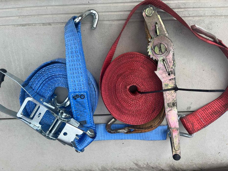 Ремінь стяжний 5т 9м (посилений)  з гачками