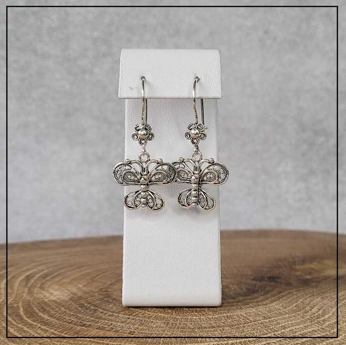 Filigranowe kolczyki Telkari motyle – Srebro 925