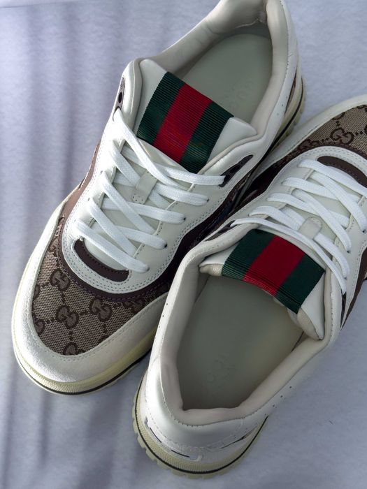 Gucci Re-Web Gg Canvas & Leather Sneaker