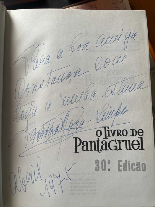 Bertha Rosa-Limpo - O Livro de Pantagruel (com dedicatória autógrafa)